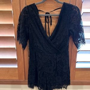 TRIXXI black lace romper